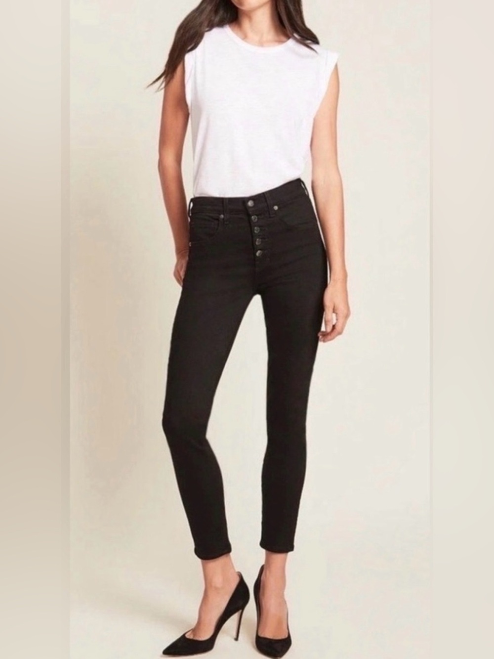 Veronica Beard Debbie skinny high-rise ankle Onyx 26